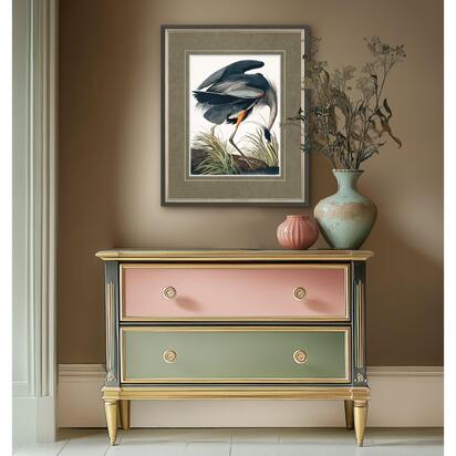 Studio Vintage Blue Heron Small Framed Art 440x30x540mm