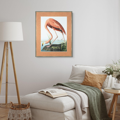 Vintage Pink Flamingo Framed Art 810x34x1010mm