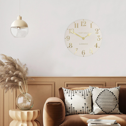 Alder Wall Clock Oatmeal 12in  - 12 Inch
