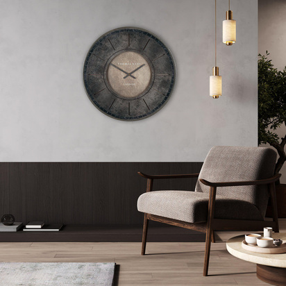 Windsor Wall Clock Smoke 21in  - 21 Inch