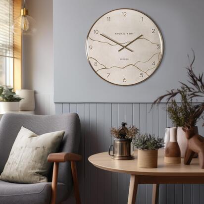 Eversley Wall Clock Stone 26in  - 26 Inch