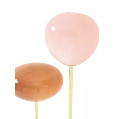 MADE Adrienne Glass Shades Floor Lamp, Pink Pink | H153 x W40 x D26.50cm