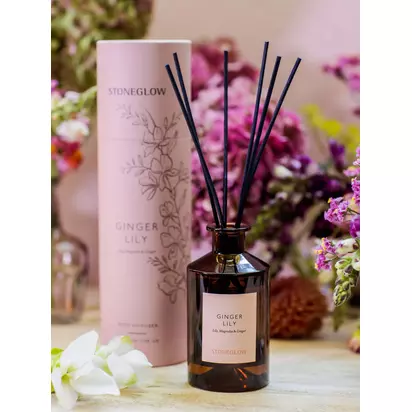 Stoneglow Ginger Lily Reed Diffuser, 160ml Pink | 26.9x7.6x7.6cm