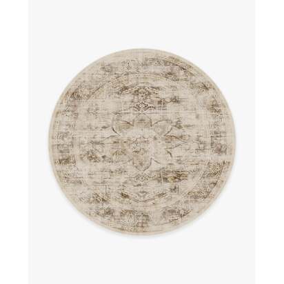 Sarrah Hazel Flatwoven Rug - 245 Round cm - Rug + Cushioned Pad System