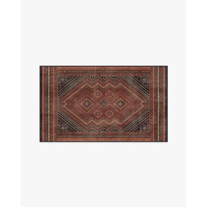 Kaden Amber Red Flatwoven Rug - 90 x 150 cm - Rug + Pad System
