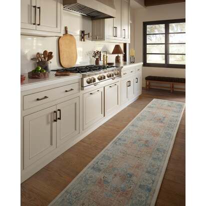 Sarrah Coral Flatwoven Rug - 75 x 215 cm - Rug + Pad System