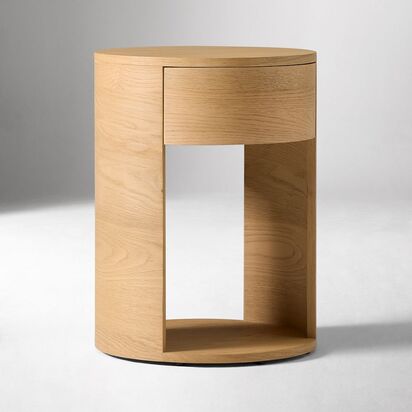 Claremont 38 cm Bedside Table, Blonde