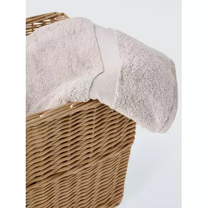 John Lewis Square Woven Willow Basket, Light Natural, Large Light Natural | H34.5xW34.5xD34.5cm