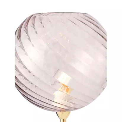 MADE Ilaria Glass Shade Floor Lamp, Pink Pink | H152 x Dia.25cm