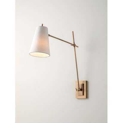 Celano aged brass wall light