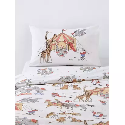 Disney x Sanderson Dumbo Duvet and Pillowcase Set, Multi, Cotbed Multi | H0.05 x W120 x D150cm