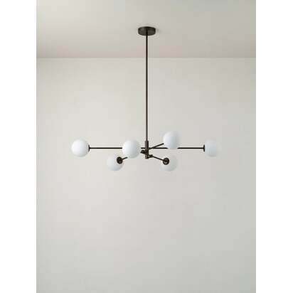 Chelso - 6 light bronze and opal pendant - Default Title