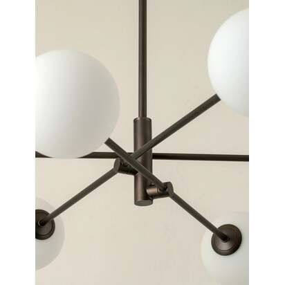 Chelso - 6 light bronze and opal pendant