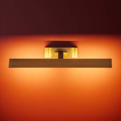 Medium Pelton picture light in brass