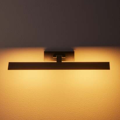 Medium Pelton picture light in black