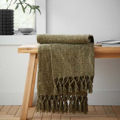 Catherine Lansfield Wilson Chenille Throw Blanket