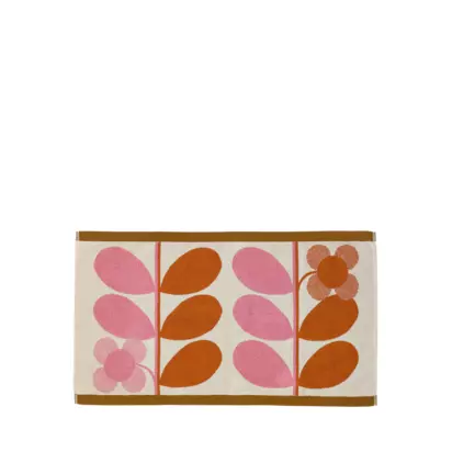 Orla Kiely Stem Bloom Bath Mat, Blush Blush | H1 x W90 x D50cm