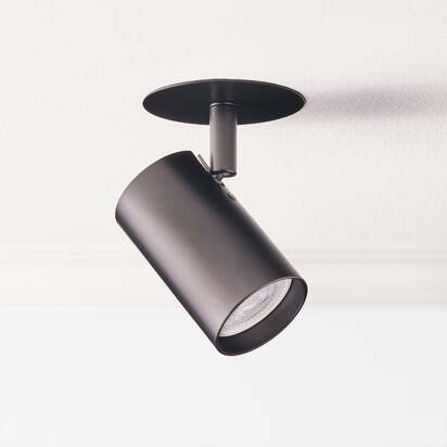 Lewis ceiling spotlight in black