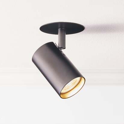 Lewis ceiling spotlight in black