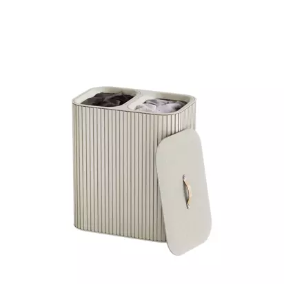 Joseph Joseph Tota Luxe Laundry Basket, 90L Ecru | L40.6 x W60.8 x H73.5cm