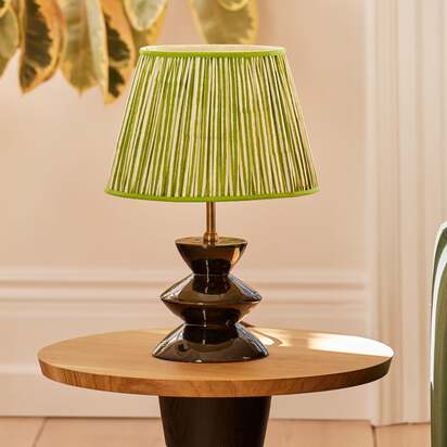 Yuri table lamp in deep brownish black