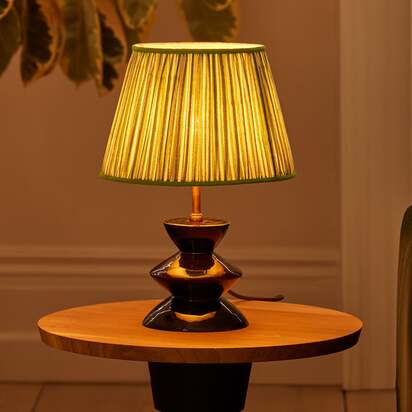 Yuri table lamp in deep brownish black
