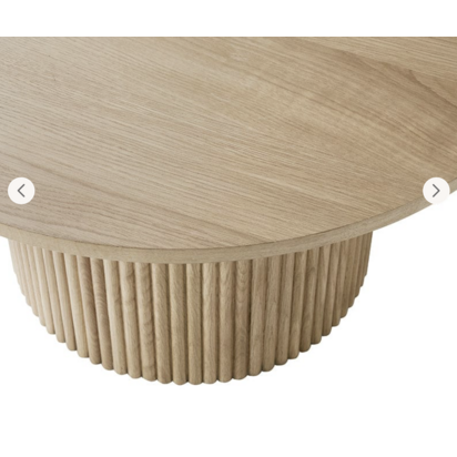 Hattie Round Pedestal Coffee Table - Natural
