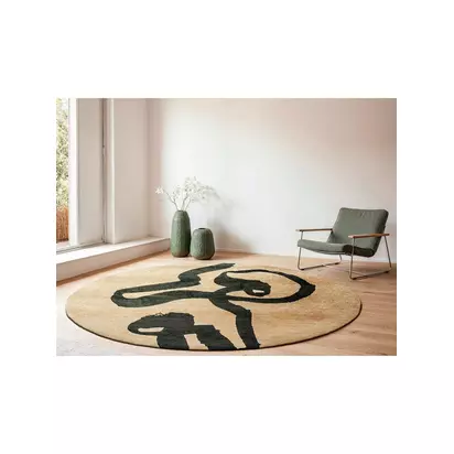 Louis De Poortere Ribbon Spirit Round Rug Garden Spirit | Dia.140 x D0.3cm