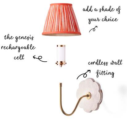 Kamela Rechargeable Wall Fitting in Natural