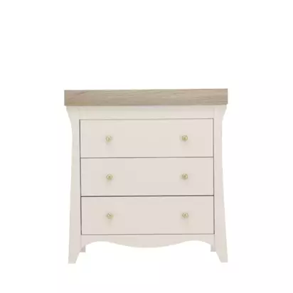 CuddleCo Clara 3-Drawer Changing Table Dresser Cashmere/ Ash | H91.20 x W53 x D85cm
