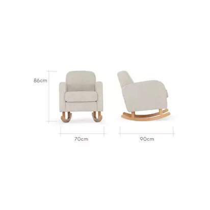 CuddleCo Etta Nursing Chair Boucle Mushroom | H86 x W70 x D90cm