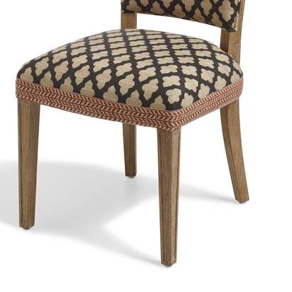 OKA | Camaret Serigraph Dining Chair - Black/Natural | Luxury Dining Chairs & Sets