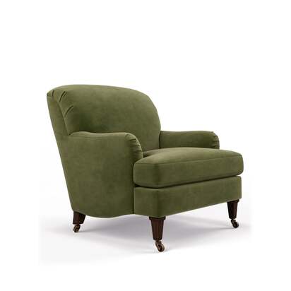 OKA | Coleridge Velvet Armchair - Spruce | Armchair