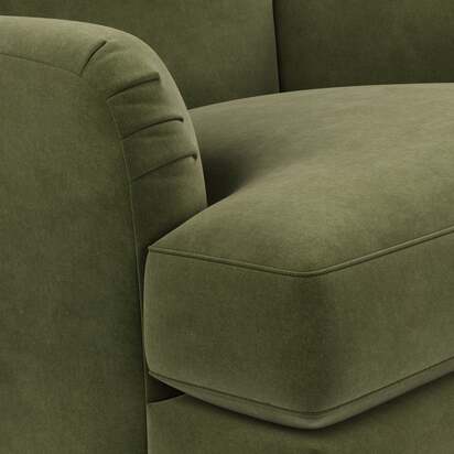 OKA | Coleridge Velvet Armchair - Spruce | Armchair