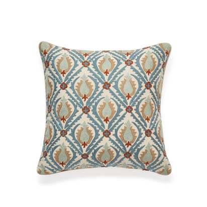 OKA | Cornelia Cushion Cover - Dirty Orange/Blue | Cushion Cover