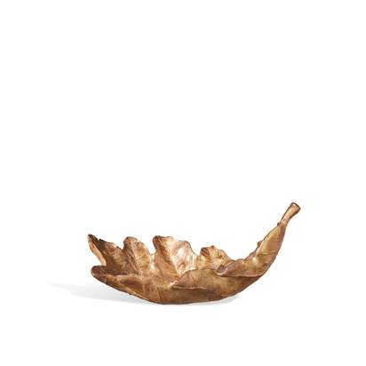 OKA | Decorative Oak Leaf Dish - Gold | Decorative Bowl