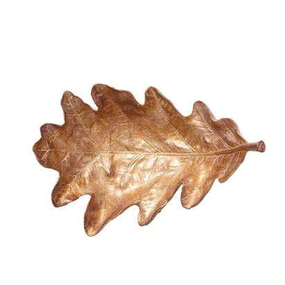 OKA | Decorative Oak Leaf Dish - Gold | Decorative Bowl