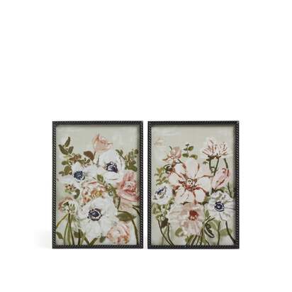 OKA | Elizabeth Framed Floral Prints Pair - Multi | Print