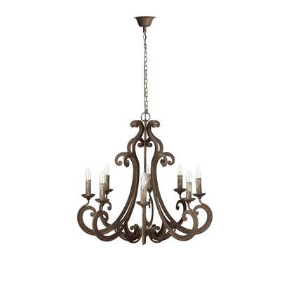OKA | Curlicue Chandelier - Antique Grey | Ceiling Light
