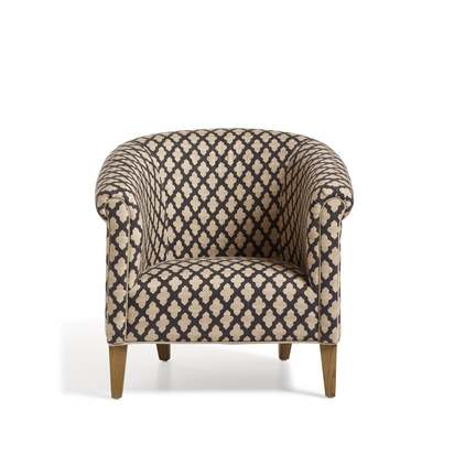 OKA | Coniston Serigraph Linen Armchair - Black/Natural | Armchair