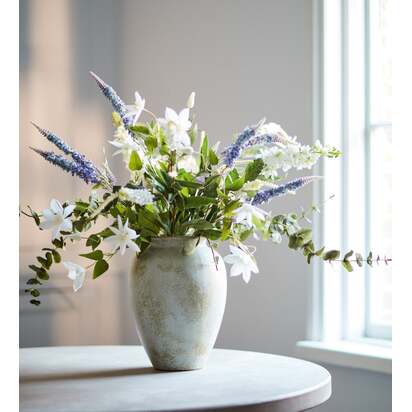 OKA | Faux Double Eucalyptus Stem - Green | Faux Flower Stem