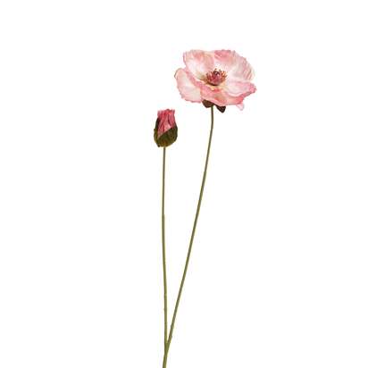 OKA | Faux Poppy Stem - Pink | Faux Flower Stem