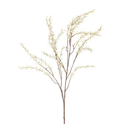 OKA | Faux Pussy Willow Branch - Off-White | Faux Flower Stem