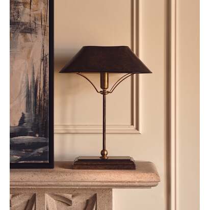 OKA | Grisewood Table Lamp and Shade - Rubbed Bronze | Table Lamp