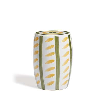 OKA | Rander Ceramic Stool - Spruce/Yellow | Footstool