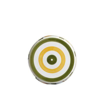 OKA | Rander Ceramic Stool - Spruce/Yellow | Footstool