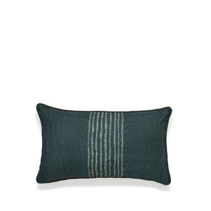 OKA | Tora Stripe Cushion Cover - Dark Teal | Cushion Cover