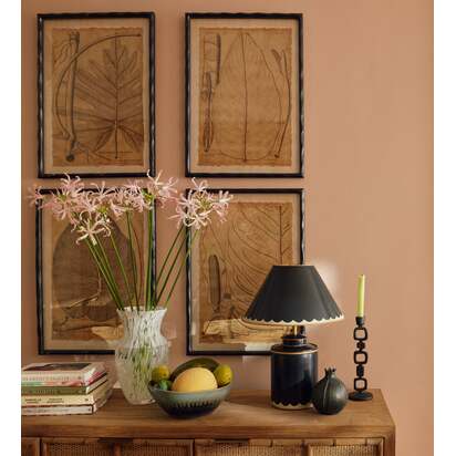 OKA | Basilius Framed Leaf Prints - Set of Four - Natural | Print