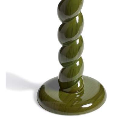 OKA | Barley Twist Candle Holders Pair - Spruce | Candle Holder