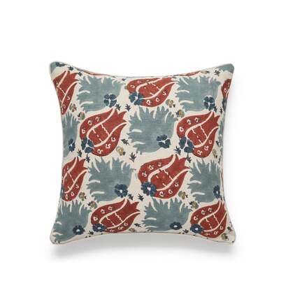 OKA | Hidaya Cushion Cover - Blood Orange/Blue | Cushion Cover